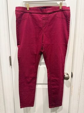 No Boundaries Burgundy Ponte Skinny Pants